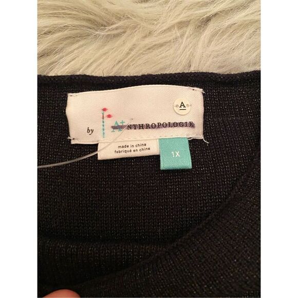 Claudette Ruffled Sweater Dress
Anthropologie size 1x Black - Picture 10 of 12